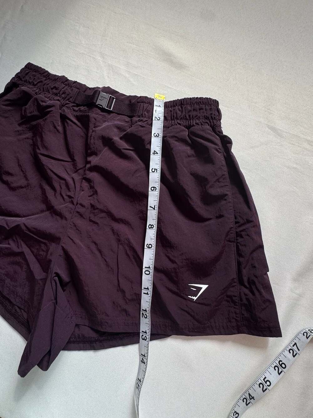 Gymshark Women’s Small Plum Running Athletic Shorts Dry Fit Pockets Buckle Waist - Picture 5 of 9